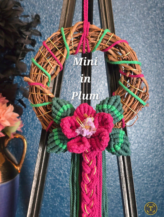 8" *Mini Classic* Colors of the Rainbow 🌈 macrame flower wreath