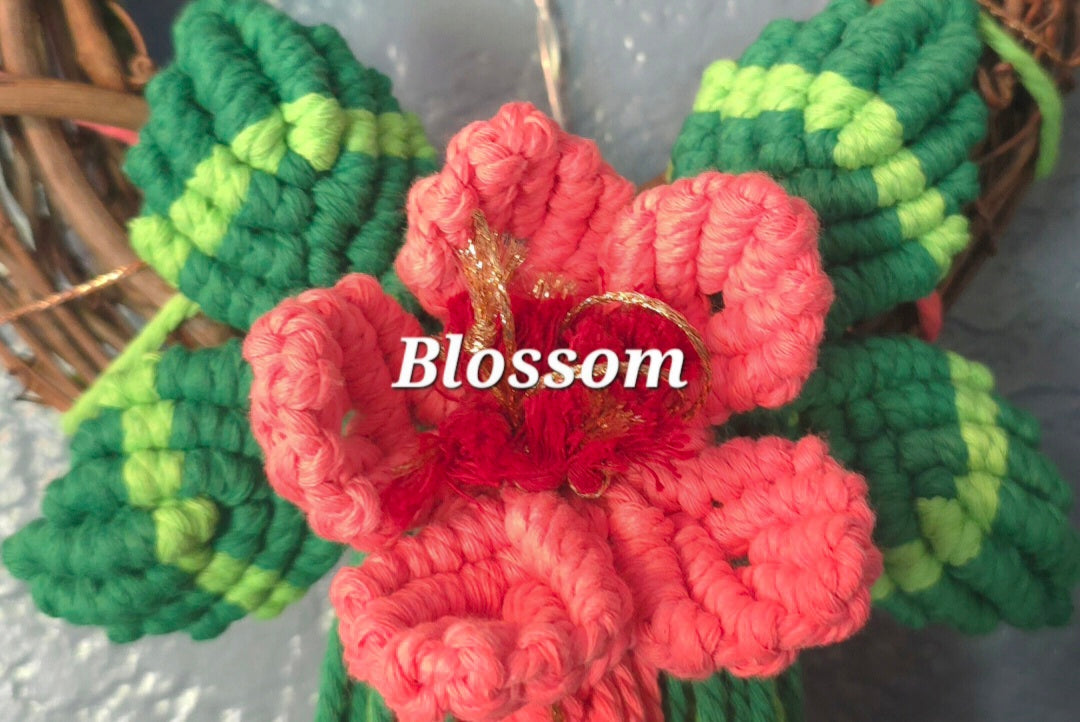 8" *Mini Classic* Colors of the Rainbow 🌈 macrame flower wreath
