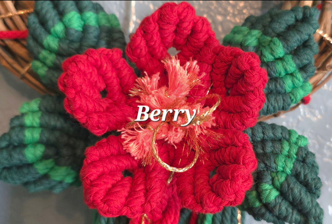 8" *Mini Classic* Colors of the Rainbow 🌈 macrame flower wreath