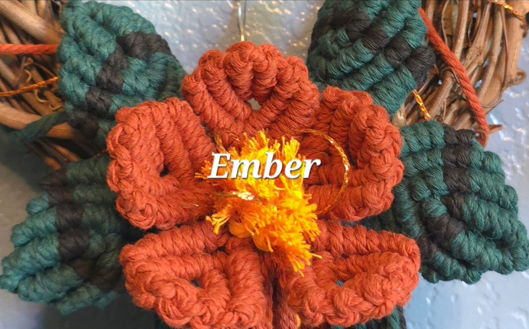 8" *Mini Classic* Colors of the Rainbow 🌈 macrame flower wreath